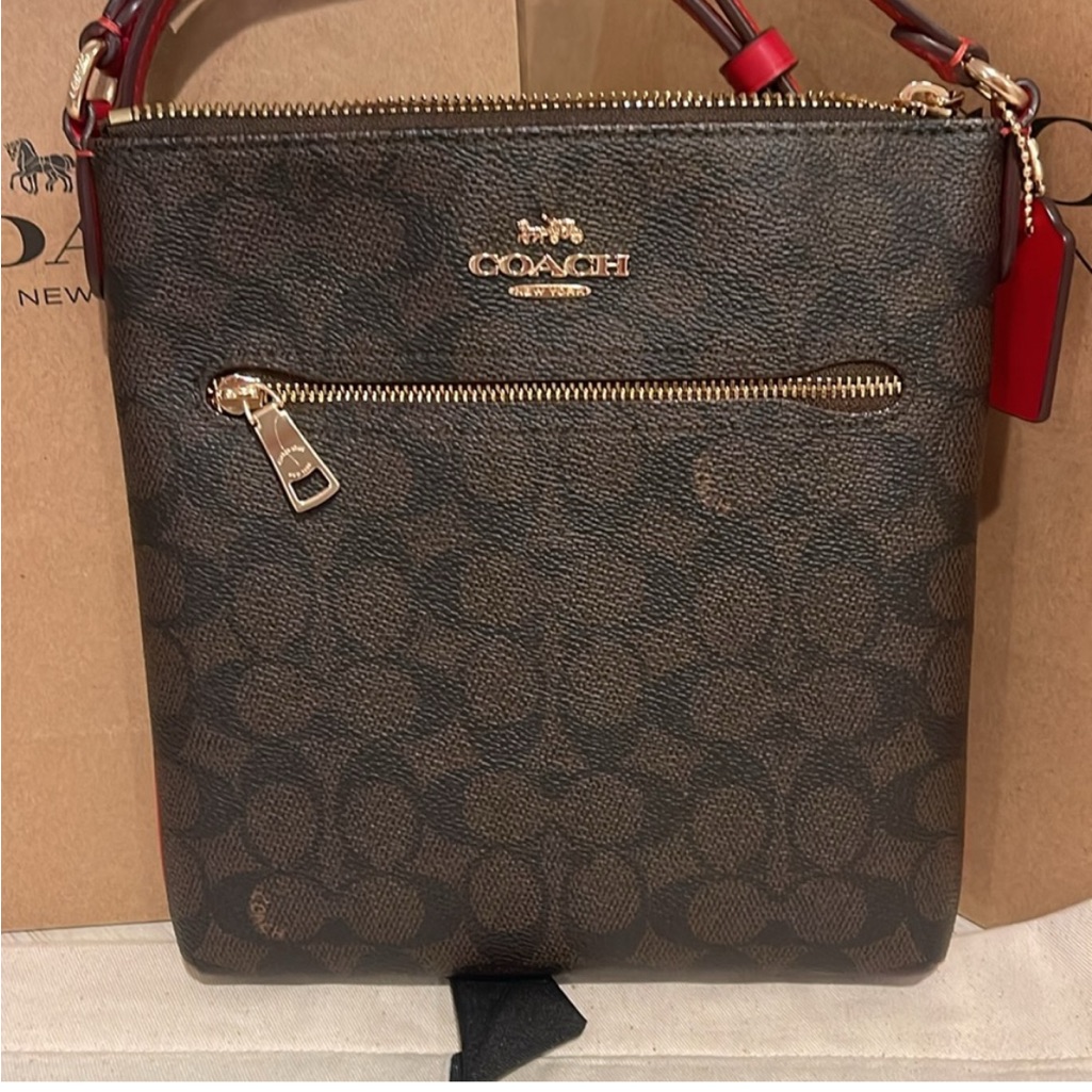 Nwt, Coach Crossbody Walnut/Brown Bag